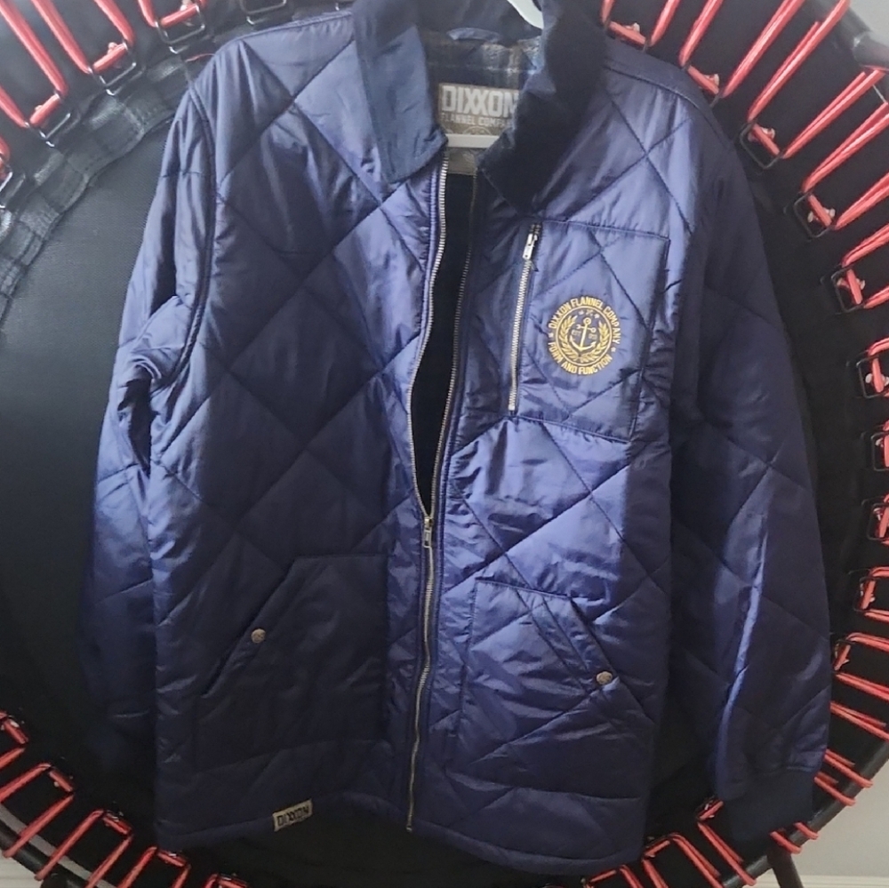 DIXXON Blue Quilted Men's Puffer Jacket